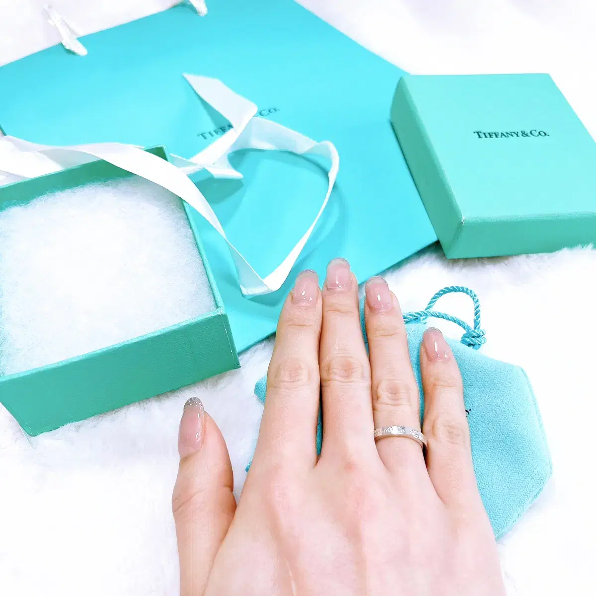 8. Tiffany&Co 정품 뉴욕 노트링 반지7호